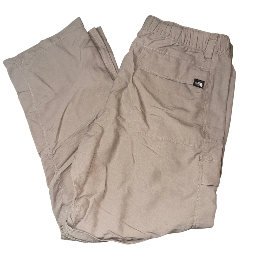 The North Face Hiking Pants Mens 36 Tan Khaki Belted Convertible zip off shorts